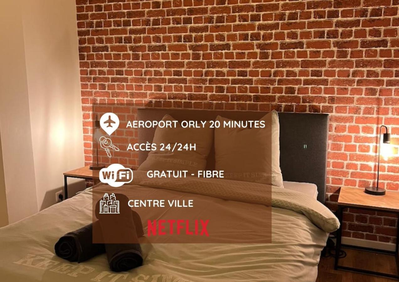 Beau T3 Style Industriel N20 Orly Paris Wifi Underground Industry Apartment La Ville-du-Bois Екстериор снимка